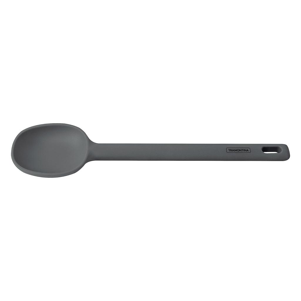Tramontina Molde Serving Made In Product TRAMONTINA Spoon, 28cm, Gray, Silicone, Spatula, Ladle, Heat-Resistant, Dishwasher-Safe, Brazil, Code