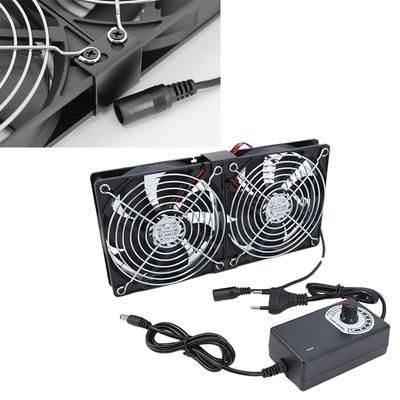 120MM 2 Lüfter Set 12V Btc Mining Maschine Workstation Gehäuse Server Gehäuse Kühlsystem Lüfter mit Adapter 2700RPM 0.25A