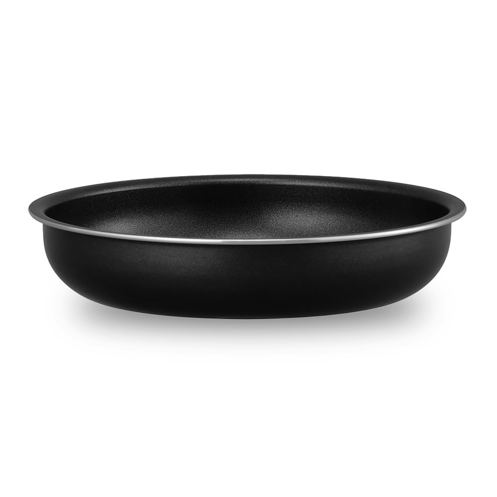 Iris Ohyama 20cm Frying Pan with Removable Diamond Dishwasher Oven Induction and Gas Black Metallic NTF-SEI20F Handle, Coated, Safe, Safe, Compatible,