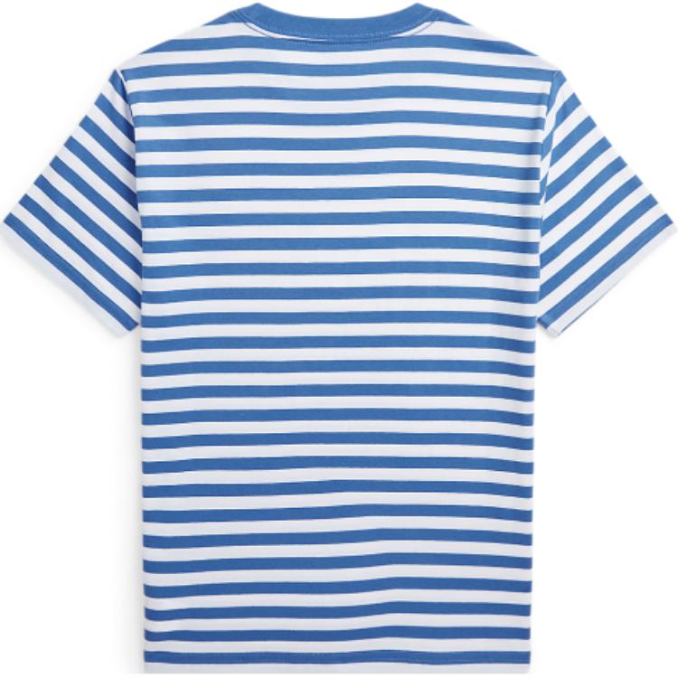 Polo Ralph Lauren Pruhované tričko s potiskem medvěda Dětská trička Modrá CWPOTSHY8020801-400