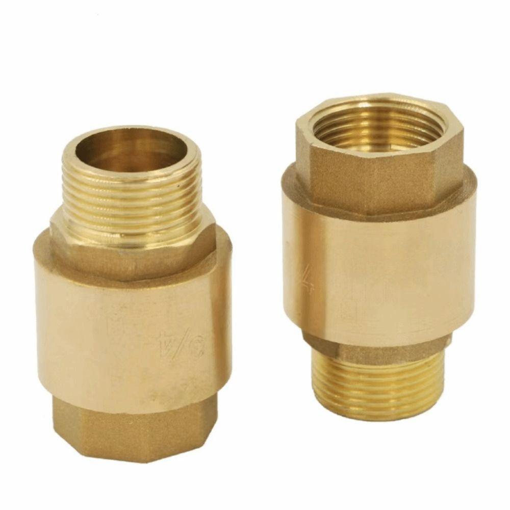 Durable BSPP Thread Brass Check Valve 1/2" 3/4" 1" Male To Mal Water Non Return Valve Male To Male One Way Valve