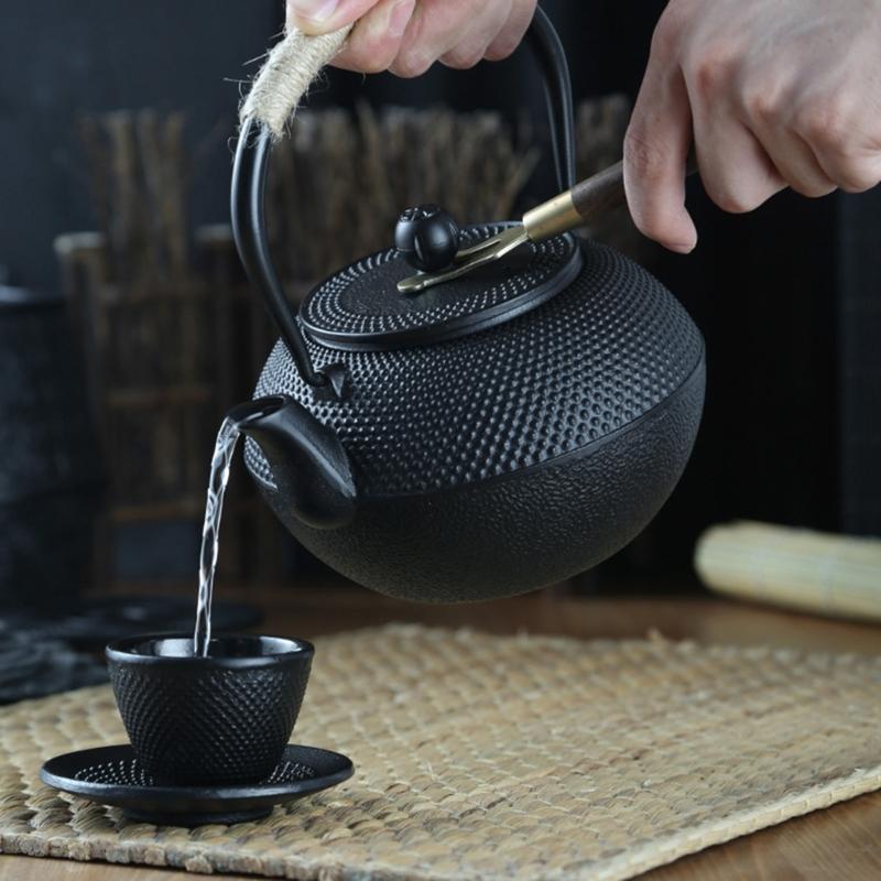 Cast Iron Tea Kettle Hot Water Kettle Household Boil Water Kettle Induction Cooker Gas Stove Universal for Stove