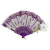 Rose Lace Edge LED Folding Fan - Wedding Gift & Dance Prop