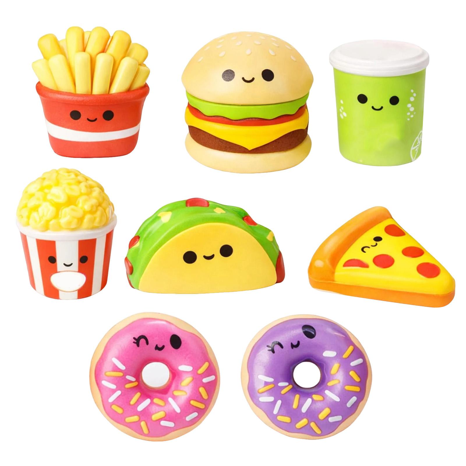 

24pcs Fast Food Themed Slow- Soft Rubber Toys, Suitable For Kids Squeezing Fun, Sensory Decompression Toys, Or Birthday Gifts One Size