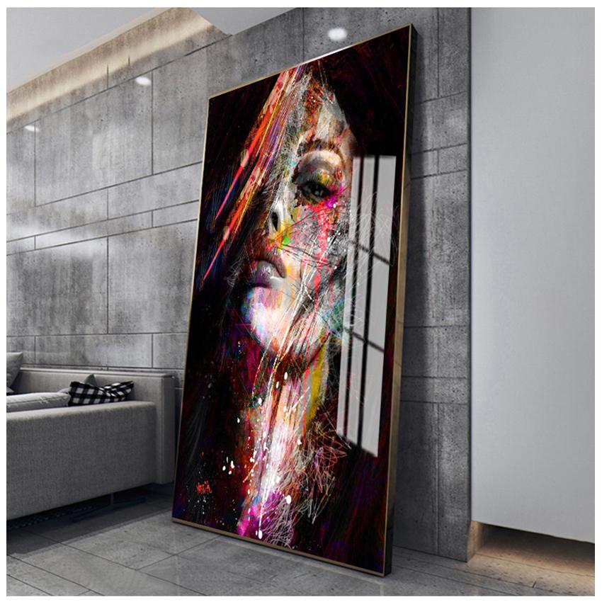 Girls For Living Room Wall Decor Abstract Graffiti Art Wall Paintings Print On Canvas Pop Art Canvas Prints