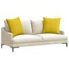 Sofa Cushions 2 pcs Yellow 60 x 60 cm Cord Fabric