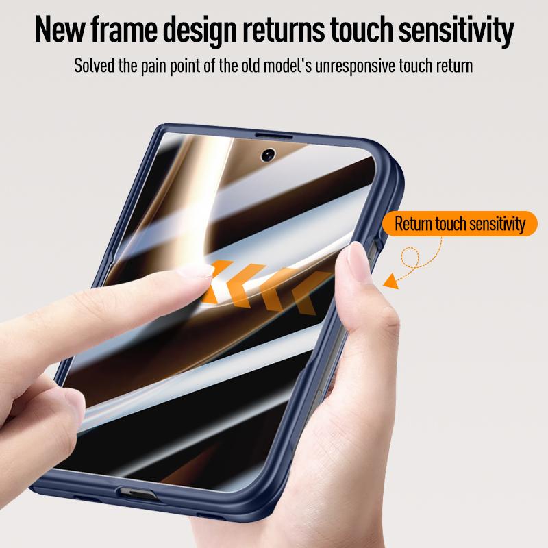 For Ultra Case Skin-Friendly Magnetic Rotating Bracket Hinge With Tempered Film Shockproof Protection Cover Accessories