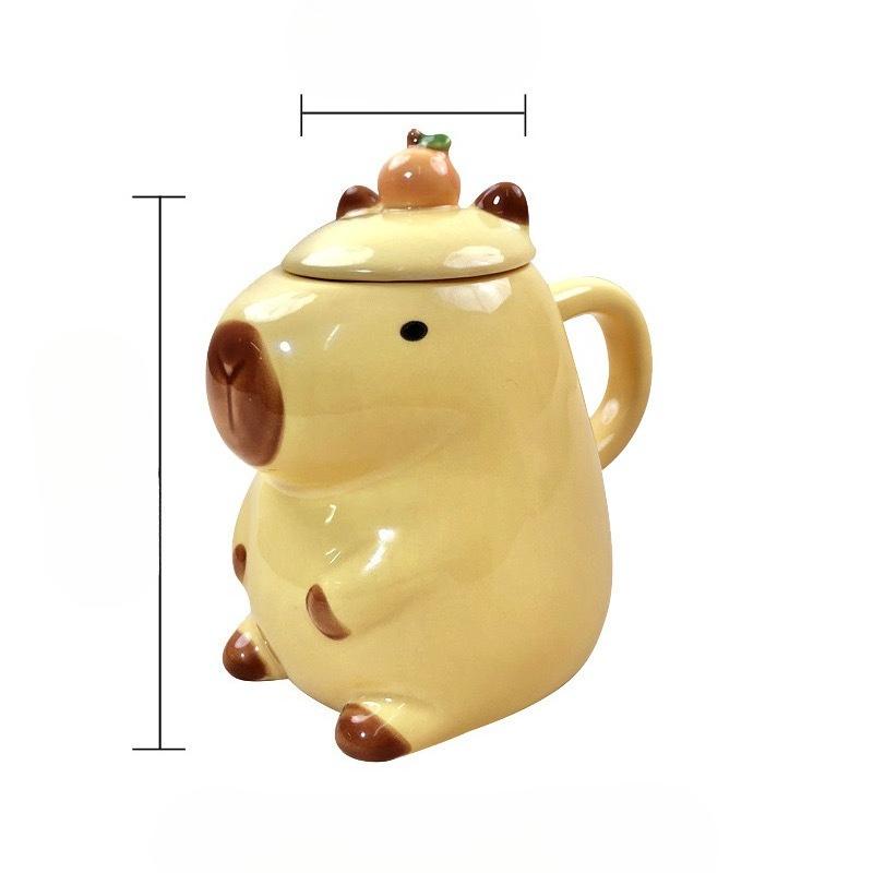 Cute Capybara Water Cup Capybara Mug Ceramic Coffee Cup for Girls and Boys  Ugly and Funny Birthday Gift 400ml