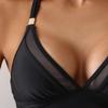 1011 New Fashion Sexy Mesh Splicing Gathering Back Strap Design Split Swimsuit Women