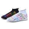 High-top Football Shoes Tf Broken Nails AG Long Nails Leather Feet Men and Women Children Youth Students Adult Sports Training Shoes