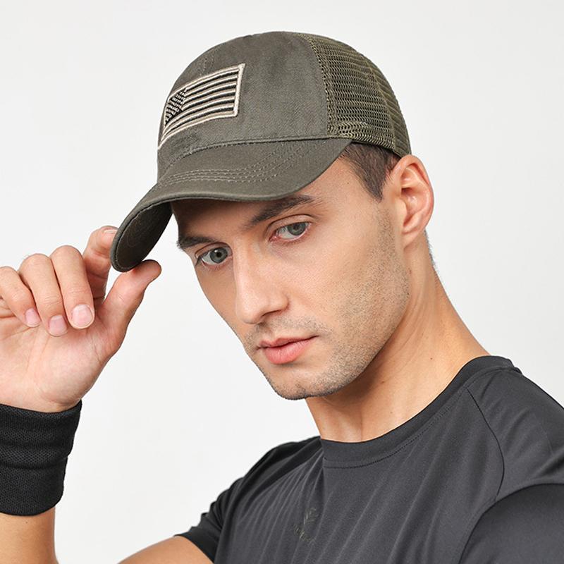 Pălărie de Soare de Vară pentru Bărbați, din Plasă Respirabilă, Camuflaj de Exterior, Șapcă de Baseball Brodată