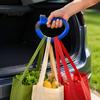 Manico Confortevole Portaborsa della Spesa, Manico Ergonomico per Carrello Shopping Rifiuti, Supporto Robusto in Plastica, Strumento Leggero in Plastica Riutilizzabile per Trasporto