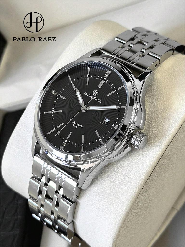 Herrenarmbanduhr mit Schleichender Sekunde und Fächermuster - Stilvolle, hochwertige Freizeituhr