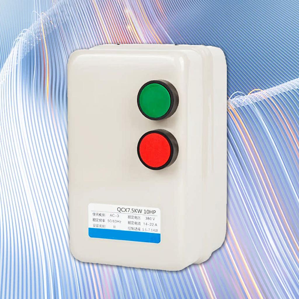 Magnetic Electric Motor Starter 220V 7.5KW 10HP Portable Accessory for Air Compressor Double Phase Switches Control