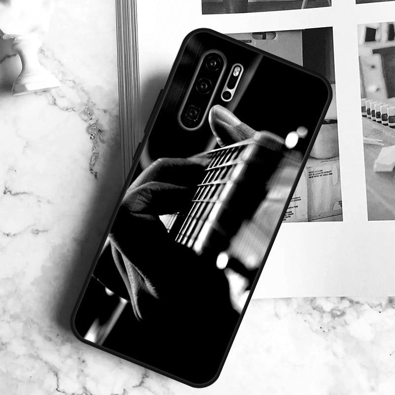 Vintage Music Guitars For Huawei Nova 12i 12s 11i 8i Y73 Y72 Y61 Y91 Y90 Y70 Y60 9 10 SE P30 P40 Lite P60 Pro Case