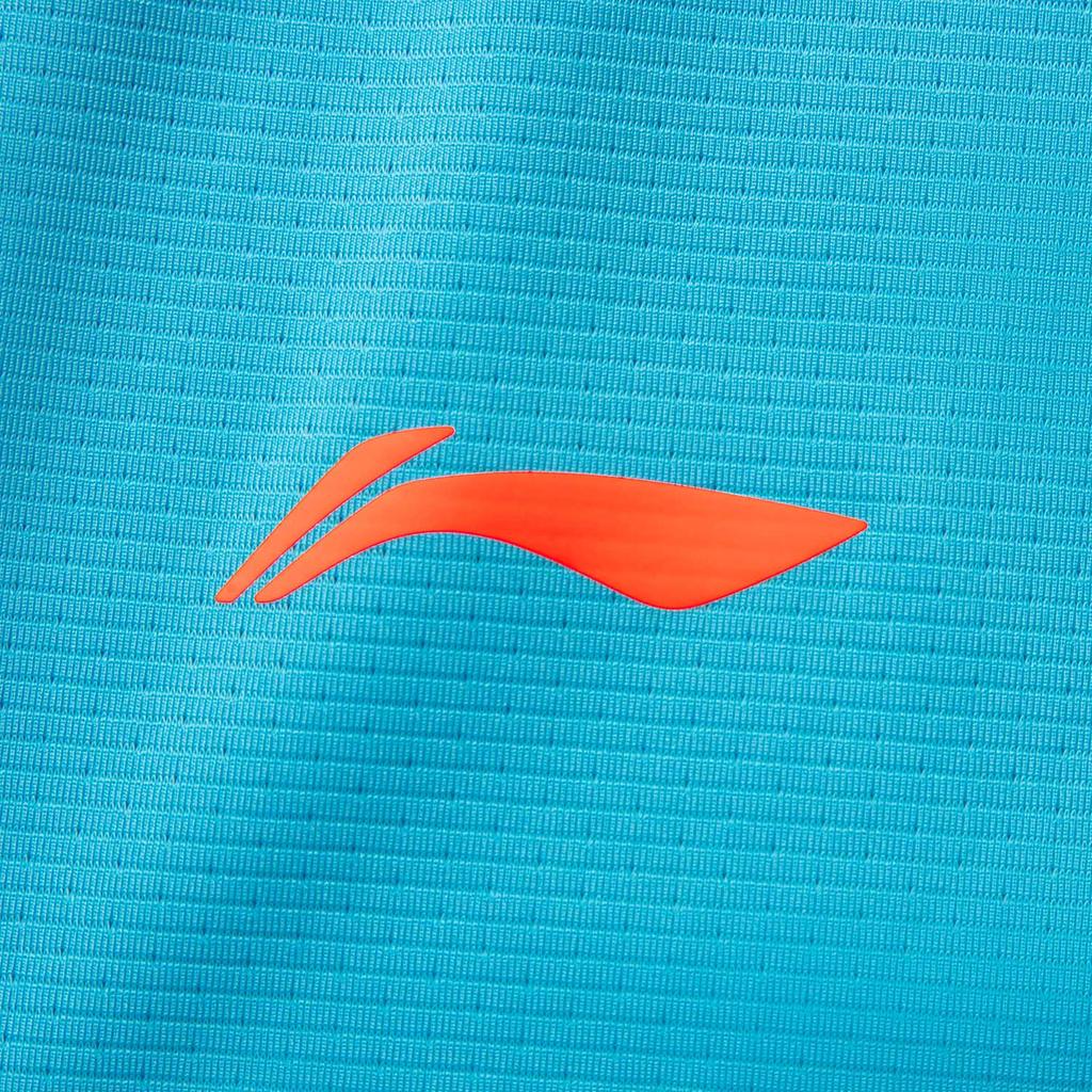 Li Ning Tischtennis Serie Sportlich Bequem Atmungsaktiv Kurzarm T-Shirt Herren Oberteile Delphinblau AAYV119-2