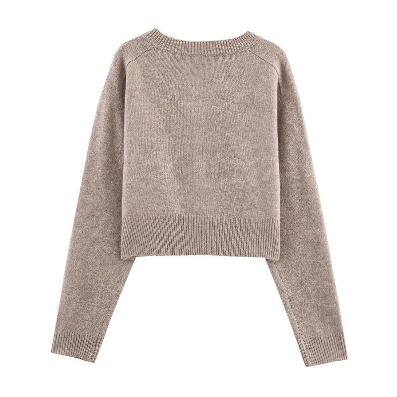 French Vintage Style Knit Cardigan Casual Button Front Sweater Women Men 5536149