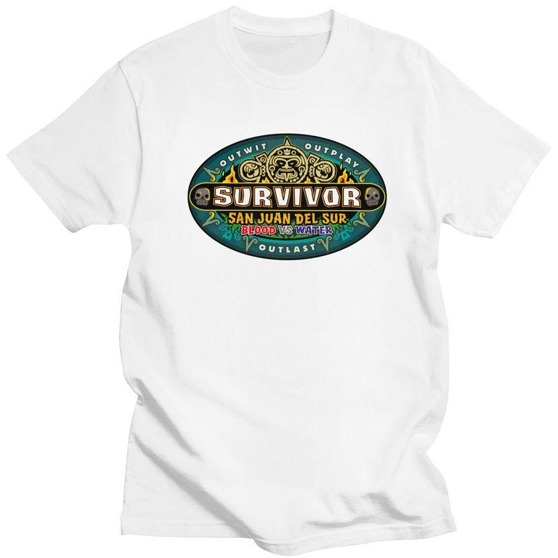Custom Adventure Game TV Show Survivor Tshirt for Men Short Sleeves Casual T Shirt Cool Tshirt Loose Fit Pure Cotton Tee Gift