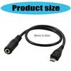 Micros USB 5P Adapter Cable 3.5mm Female Audios Cable Cord for Clip Mics Microphones Convert Adapter Wire