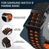 Marine Band for Samsung Galaxy Watch 8/8 Classic Ocean Strap Two-tone Silicone Band for Galaxy Watch 8 40 44mm Sport Bracelet