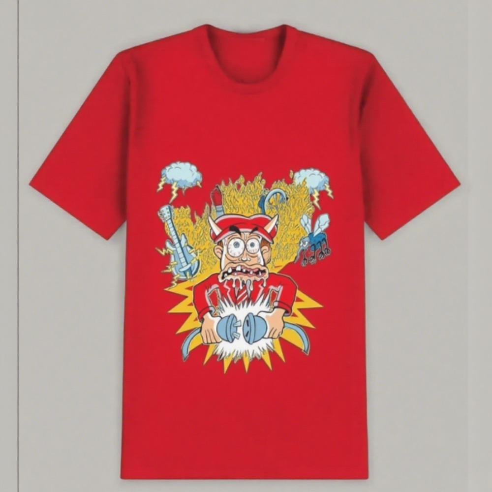 Fashion Leisure Street Daily Style Best-selling Light Cotton High-quality Comfortable Short-sleeved and Couples Printed T-shirts