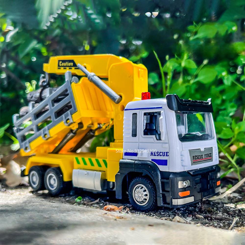 1/50 Logging Transport Truck Model Toy Alloy Engineering Vehicle Models Diecast Excavator Toys Kids Boy Gift Miniature Ornaments