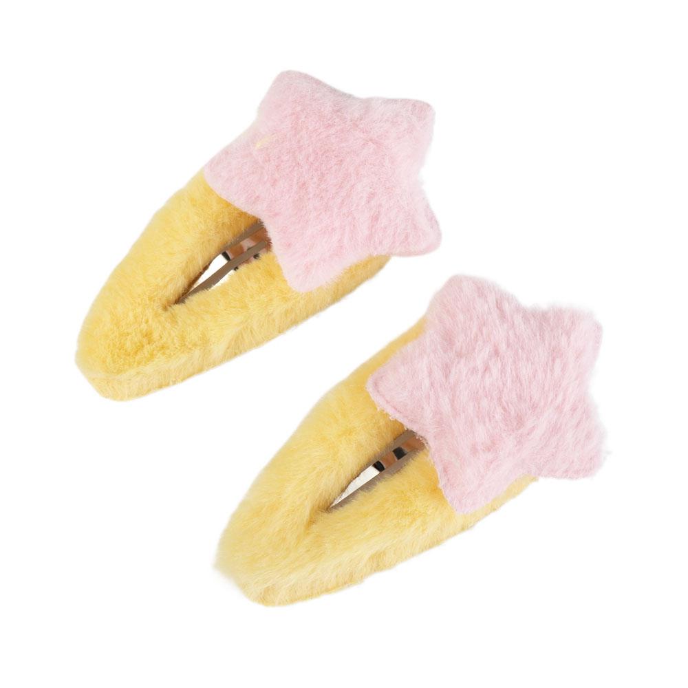 Minimalist Style Plush Star Hair Clip Ornament Hair Accessories Plush BB Hairpins Headdress Sweet Fluffy Barrettes Party