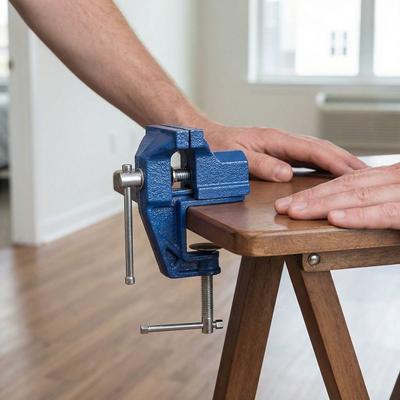 Tools Cast Steel Portable Small Vice Heavy-Duty Non-Slip Jaw Table Clamp Compact Heavy-Duty Work Vise Metalworking