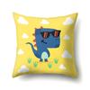 Geometric Dinosaur Pattern Polyester Single-sided Pillowcase Home Sofa Pillowcase Living Room Bedroom Cushion Cover