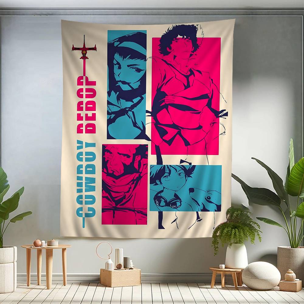 1PC Anime C-Cowboy B-bebopS Hanging Bohemian Tapestry Cheap Hippie Wall Hanging Bohemian Wall Tapestries Mandala Wall Hanging
