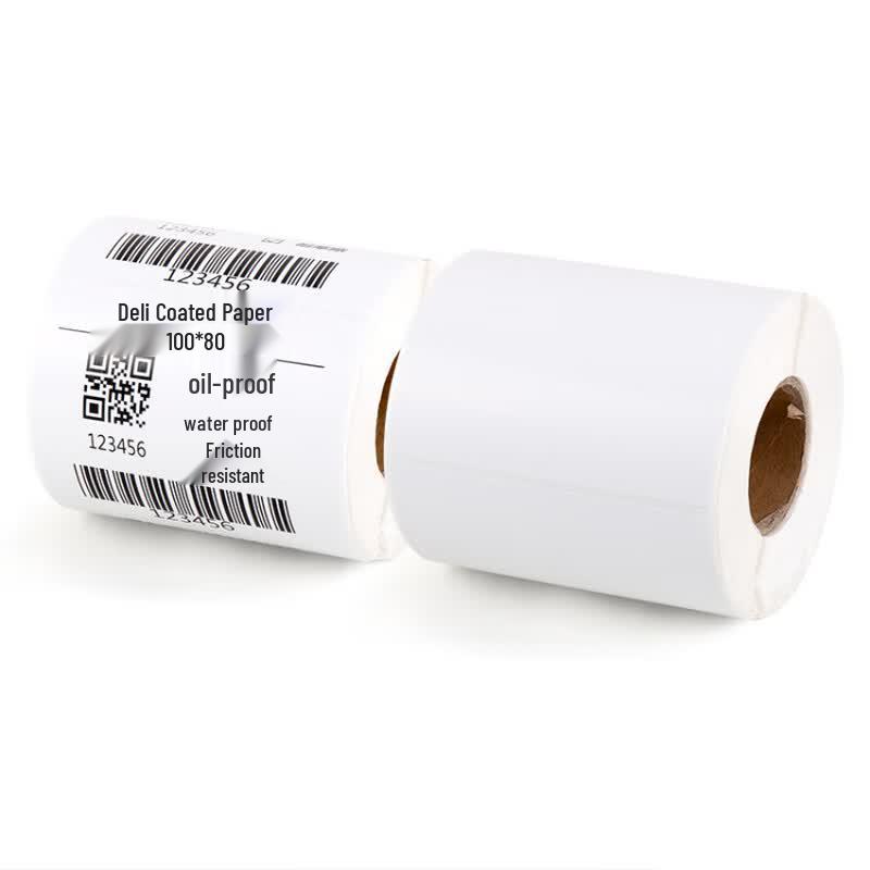 Deli 11913 Coated Self-Adhesive Barcode Label Paper