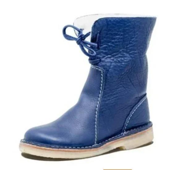 Dámské sněhule Zimní boty Lehké šněrovací kožešinové boty pro ženy Nové vysoké strečové boty PU kůže Botas Mujer