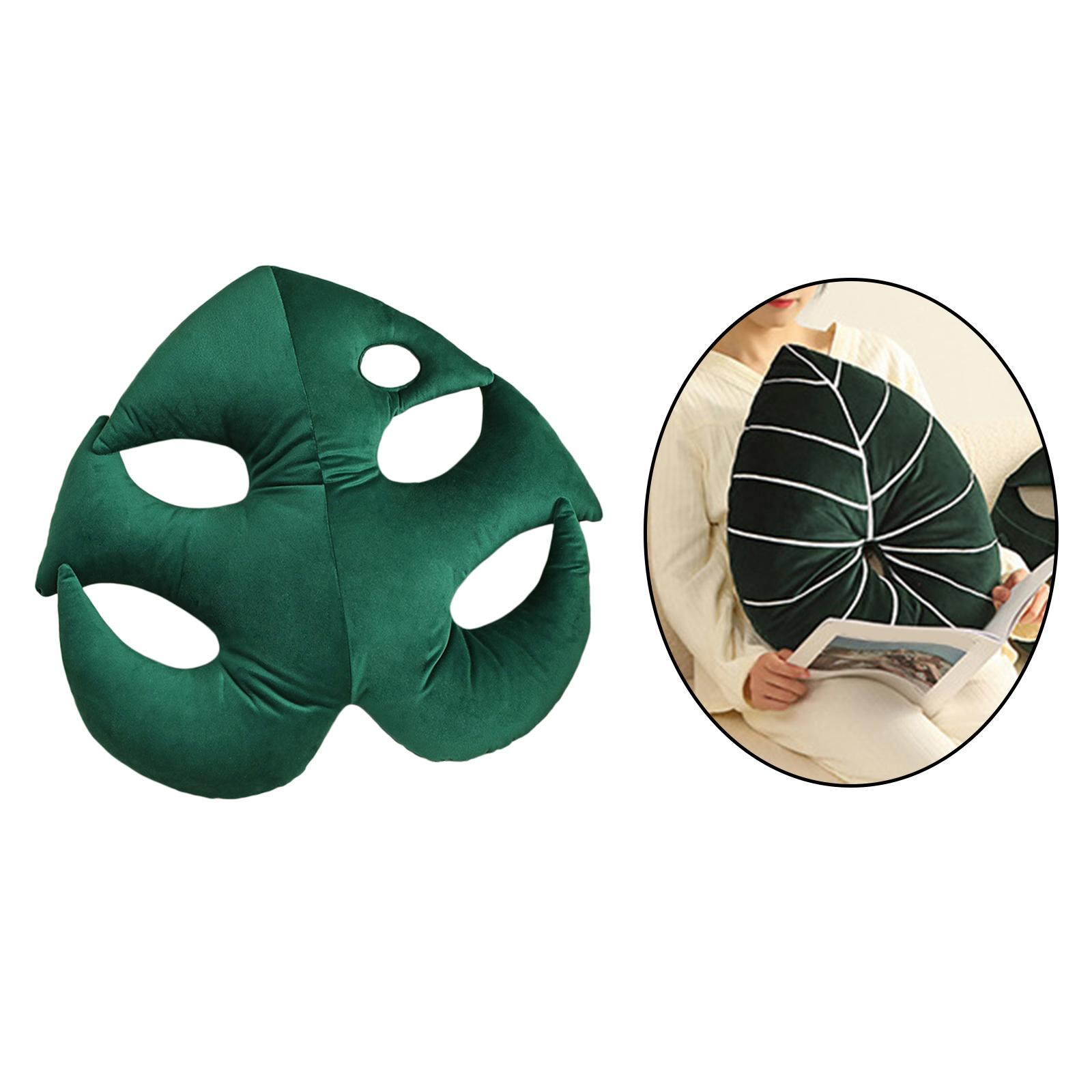 

Decorative Leaf Shaped Throw Filled Plush Plant Leaf Indoor Nature Room Decor for Sofa, Couch, Bed, Car