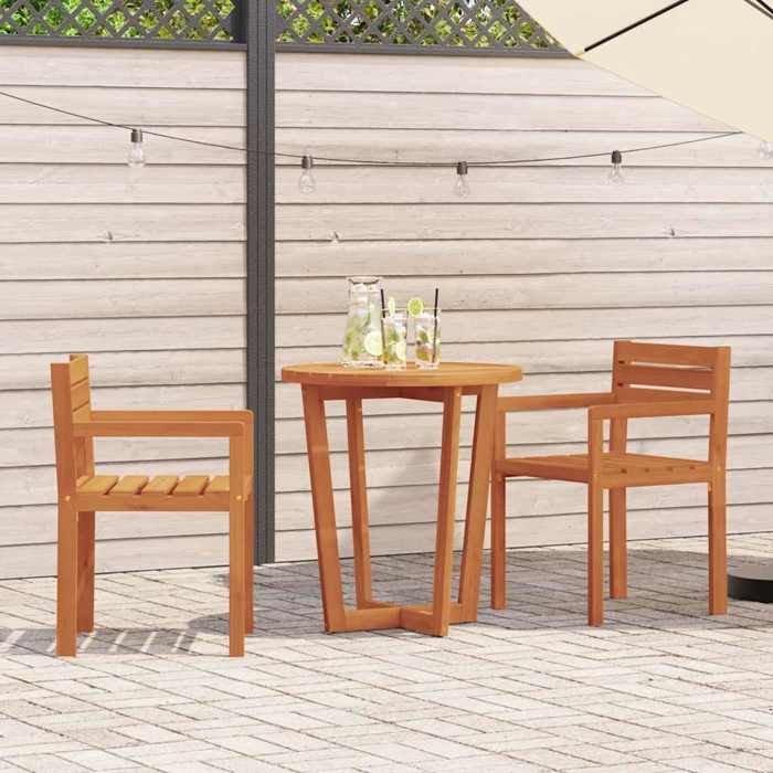 VidaXL Chaises de jardin 2 pièces 50x53x80 cm Bois massif Acacia 4108138