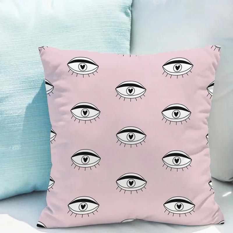 Pillowcases X Cushions Eyelash Cushion Cover for Pillow Covers Decorative Couch Pillows Double-sided Printing Short Plush