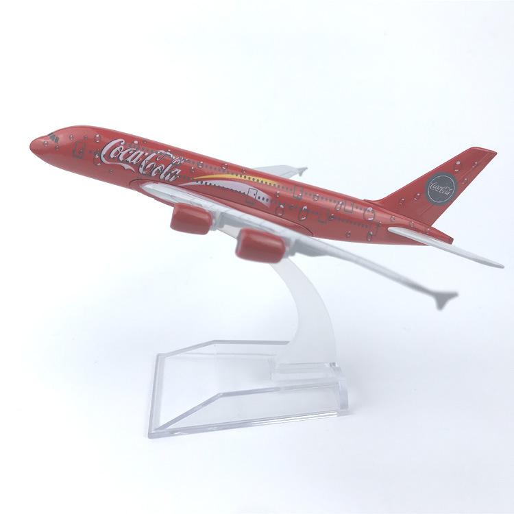

16CM Alloy Airplane Model Coke 380 Collectible With Landing Gear Children s Toy Gift