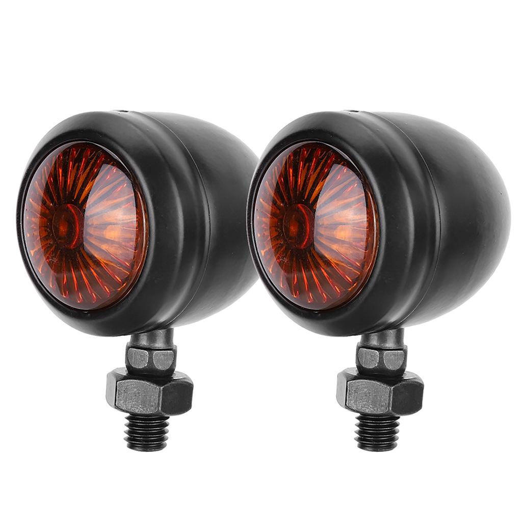 Pair of Turn Signal Indicator Light Black Yellow Steering Lamp Fits for (Small Size)
