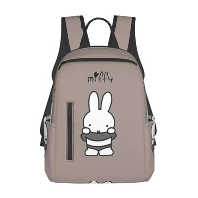 Mochila Daypack Asamike, Elegante, Lindo Diseño de Miffy, Informal, Gran Capacidad, Popular, Multifuncional, Regalo Perfecto para la Universidad y la Escuela Secundaria