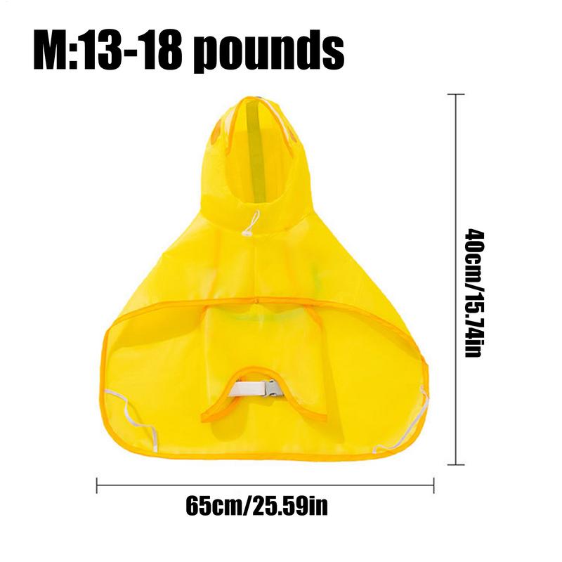 Hunderegenmäntel Welpen Regenjacke Poncho Niedliche Entenform Verstellbare Hundekleidung Für Outdoor-Reisen Spaziergänge