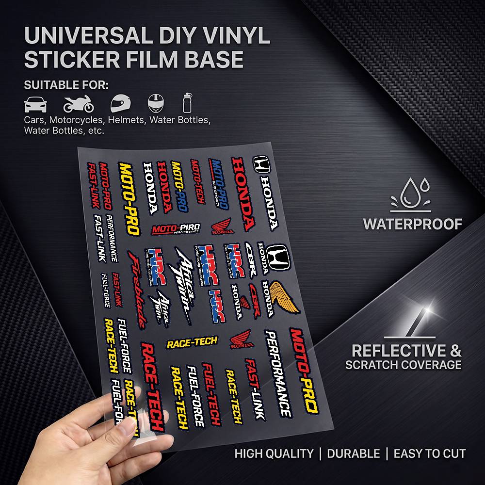 FOR HONDA Waterproof Reflective Scratch Cover Sticker Universal Decor Decal For Car Motorcycle Helmet RefrigeratorOW3 vhbm0