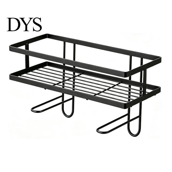 Metal Iron Organizer Toilet Water Tank Storage Rack, Space Saving with No Drill Rack Drainage Design, Free Standing Toliet Shelf for Bathroom