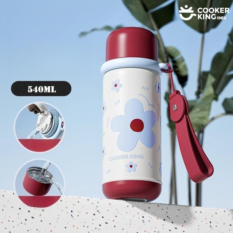 COOKER KING 540ML Classic Vacuum Cup Insulated Cup Water Bottle Thermal Carafe Vacuum Insulated Bottle Hydro Flask Thermos 540ML