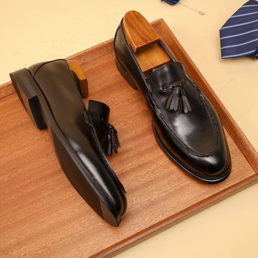 Fashion Social Shoe Male High Quality Formal Genuine Leather Shoes Men Casual Tassels Business Loafers For Man Dress Shoes