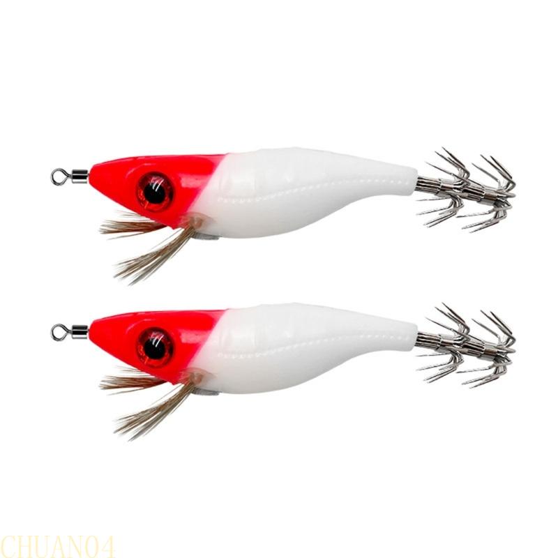 

A1A2 Assorted Color Round Belly Fishing Baits Artificial 3D Fishing Squid Jig Lures