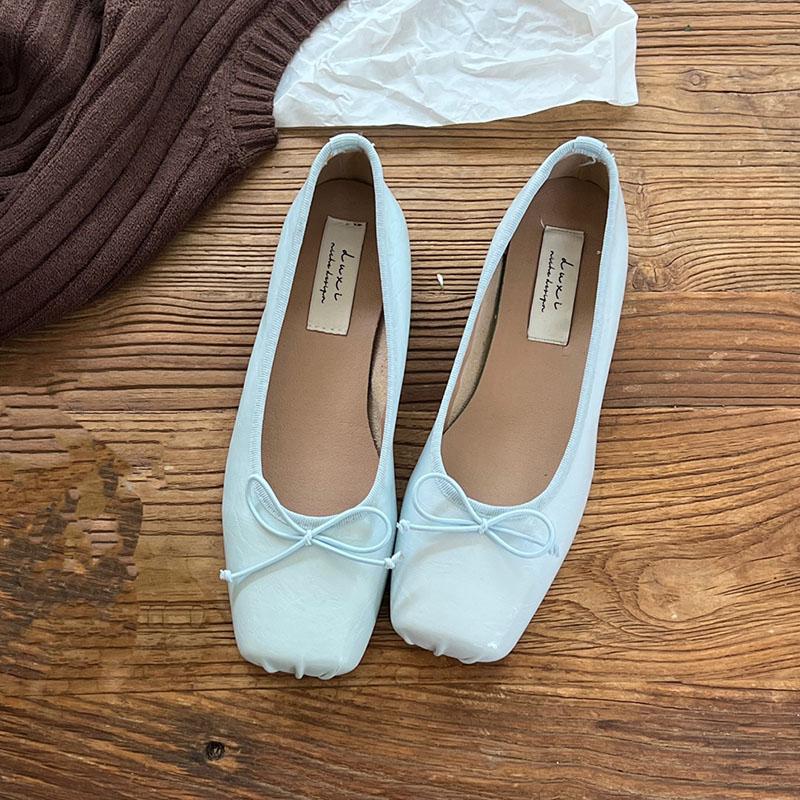 

Мода Мода Женские балетки с бантом-бабочкой Туфли с квадратным носком Женская обувь без застежки Женские балетки Туфли Шлепанцы 35 синий