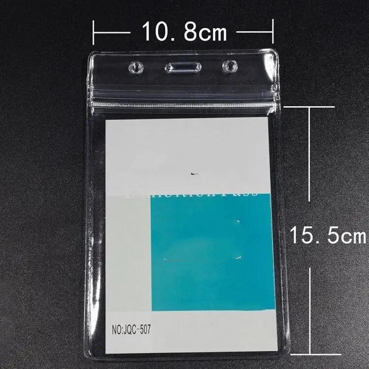 

1 шт., прозрачный держатель для карточек для женщин и мужчин, мягкий ПВХ, водонепроницаемый, для защиты карточек для деловых выставок, офисные принадлежности