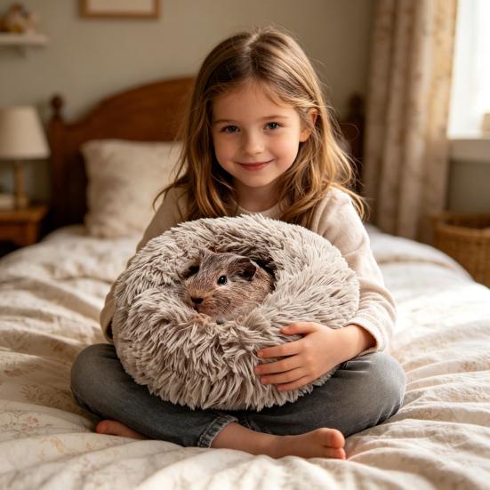 Fluffy Hamster Bed Plush Cozy Sleep Pad Soft Warm Cushion Pet Bed for Small Animals Guinea Pig Chinchilla Hedgehog