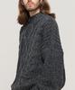 CARGOBROS Semi-Over Cable Mock Neck Knit (Charcoal)