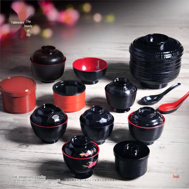 Japanese-Korean Style Soup Bowl with Lid - Versatile for Soup, Rice, or Dipping Sauces
