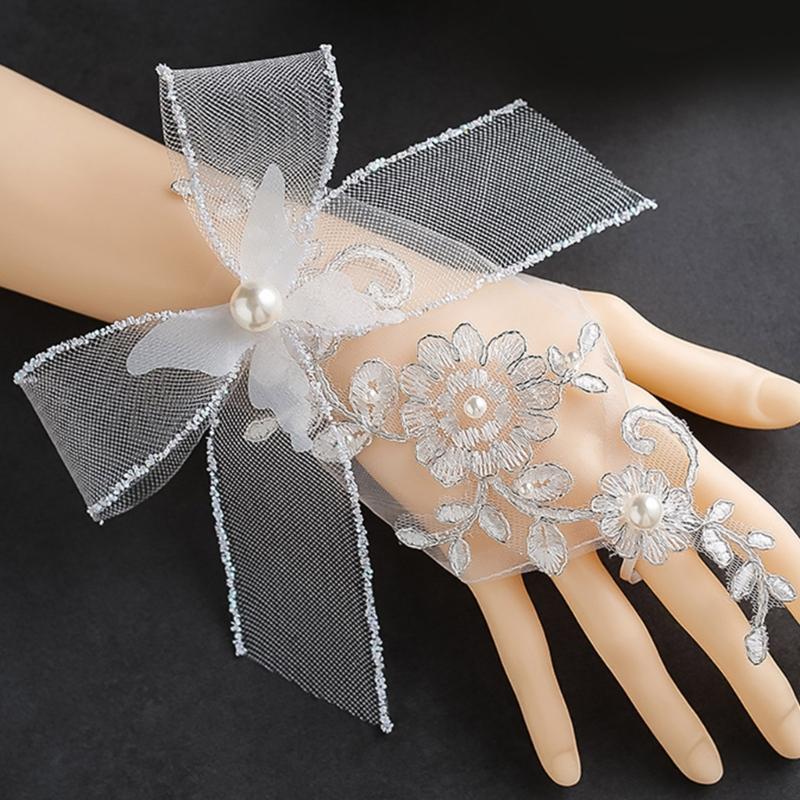 Bridal Gloves Prom Accessory for Operas Concert Stage Shows Evening Banquet Dancing Lace Gloves Photo Props